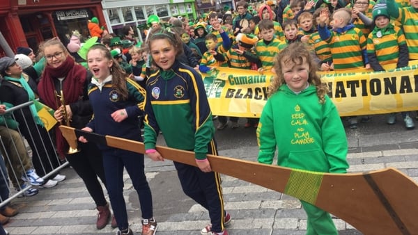 Schoolchildren marching in Cork's St Patrick's Day parade in 2017