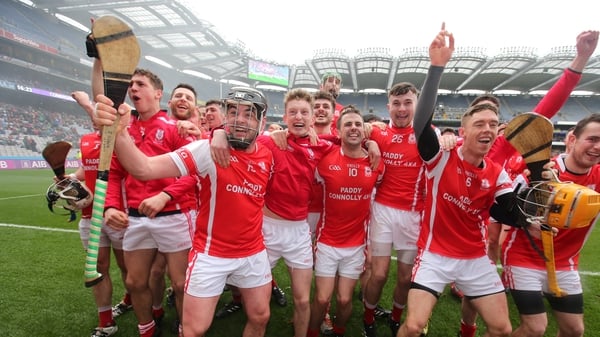Cuala celebrate winning Dublin's first All-Ireland club title at Croke Park on St Patrick's Day