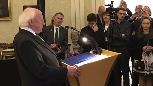 President Michael D Higgins paid tribute to both scientists and the teachers of science