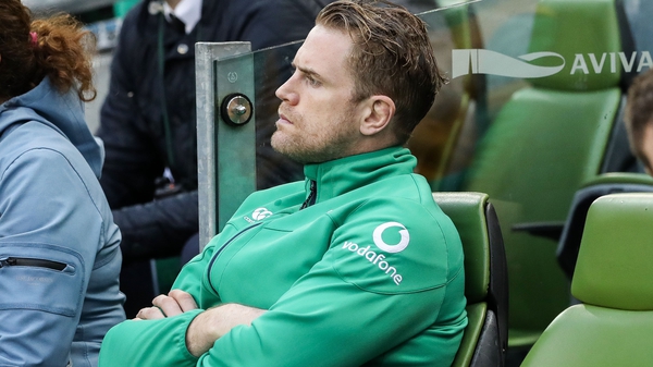 Jamie Heaslip was injured during the warm-up ahead of Ireland's game with England in March