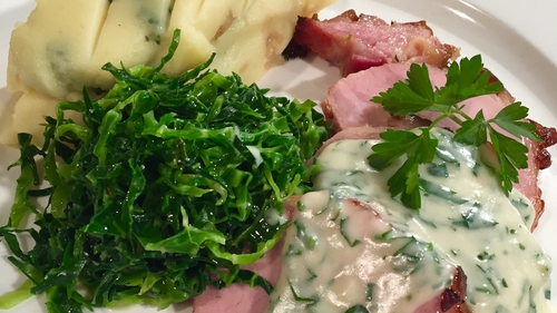 Gearoid's Bacon with Cabbage & Colcannon