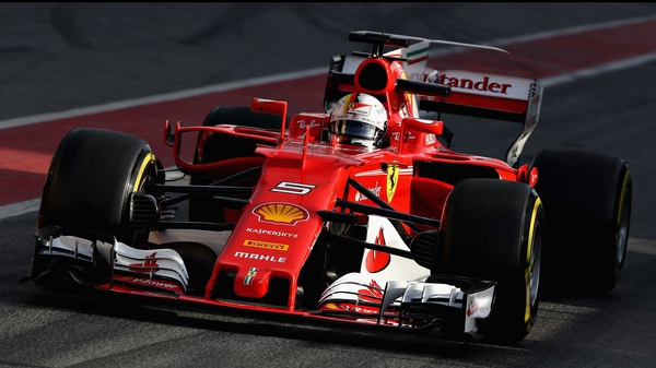 Sebastian Vettel testing the new Farrari