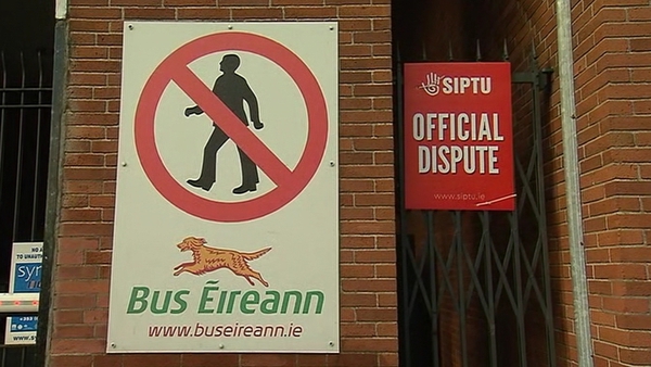 Bus Éireann says the delay is due to administrative staff being on strike