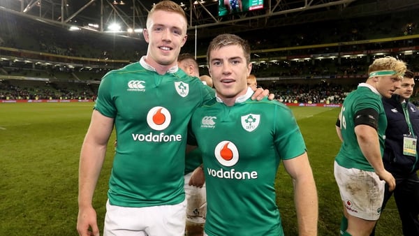 Dan Leavy, left, and Luke McGrath after last week's Six Nations victory over England