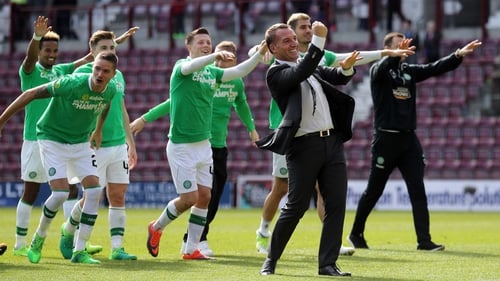 Celtic celebrate their title victory
