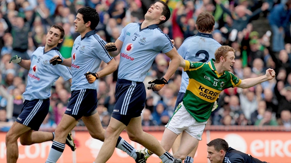 Colm Cooper celebrates his goal against Dublin the 2011 All-Ireland final