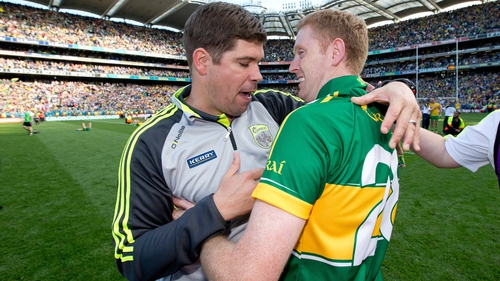 Fitzmaurice and Cooper embrace at the end of the 2014 All-Ireland Final