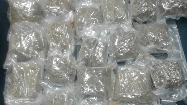 25kg of cannabis was recovered during search operation