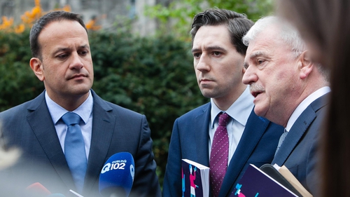 Ministers Leo Varadkar, Simon Harris and Finian McGrath attended the launch today