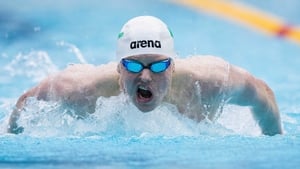 Brendan Hyland goes off in the 200m freestyle final