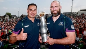 Lam and Muldoon celebrate last year's Pro12 title