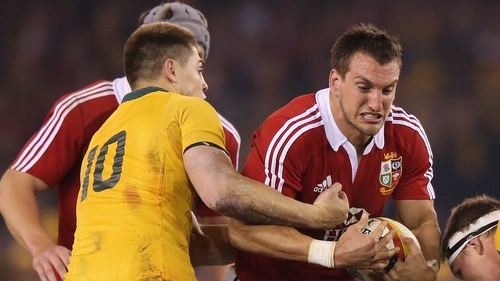 Sam Warburton in action for the Lions against Australia in 2013