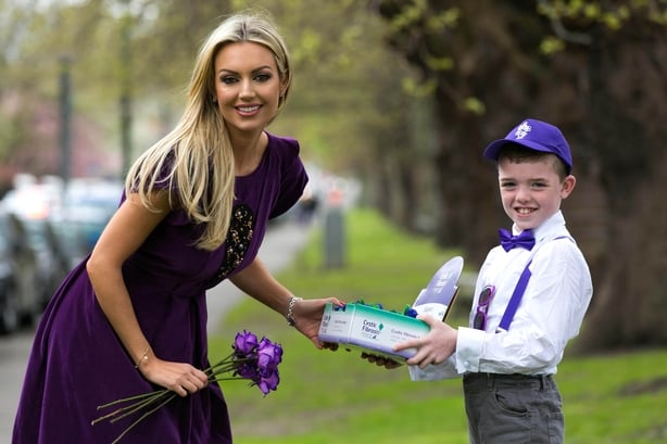 Rosanna Davison and Dermot Crombie (age 9)