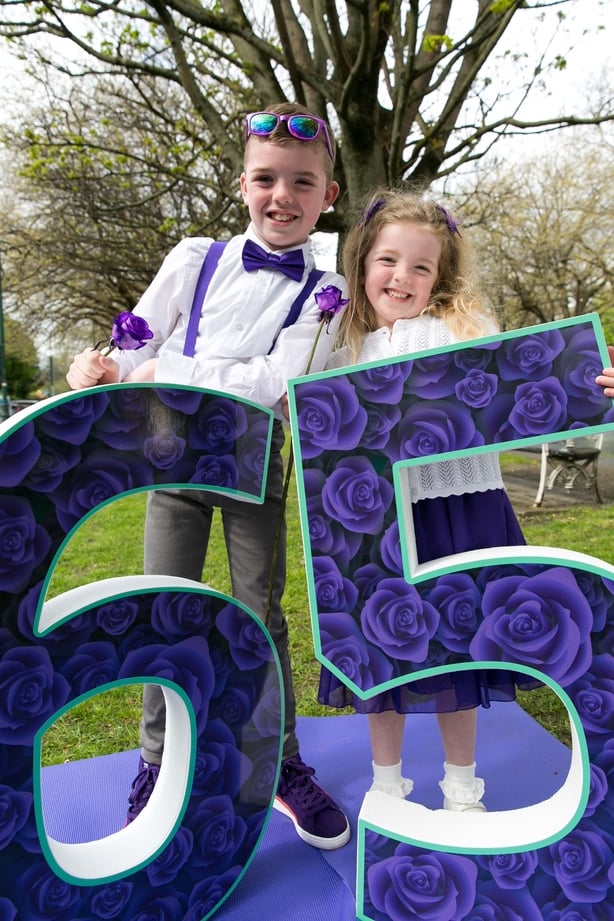 Dermot Crombie (age 9), who has cystic fibrosis, and his sister Hannah (age 5)