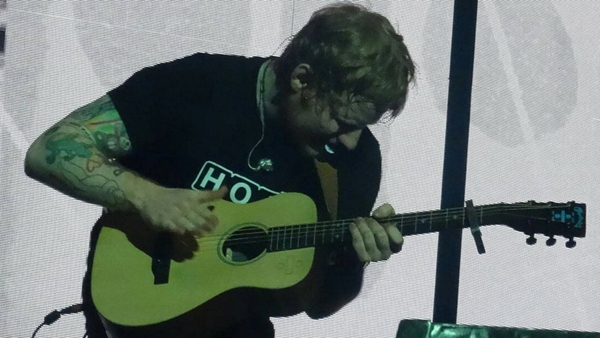 Ed Sheeran rocking the 3Arena last night (Pic: Martin Cox)