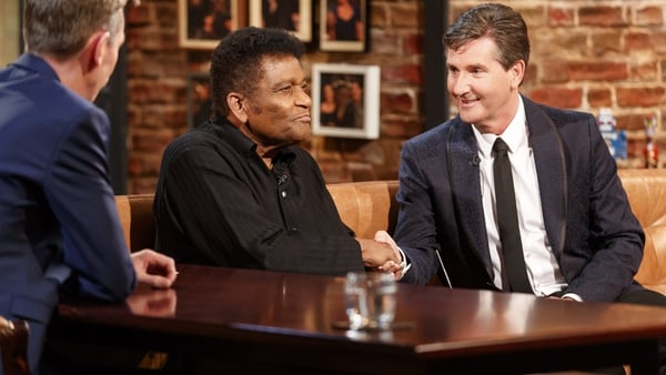Charley Pride and Daniel O'Donnell on the Late Late Show Country Music Special in April 2017