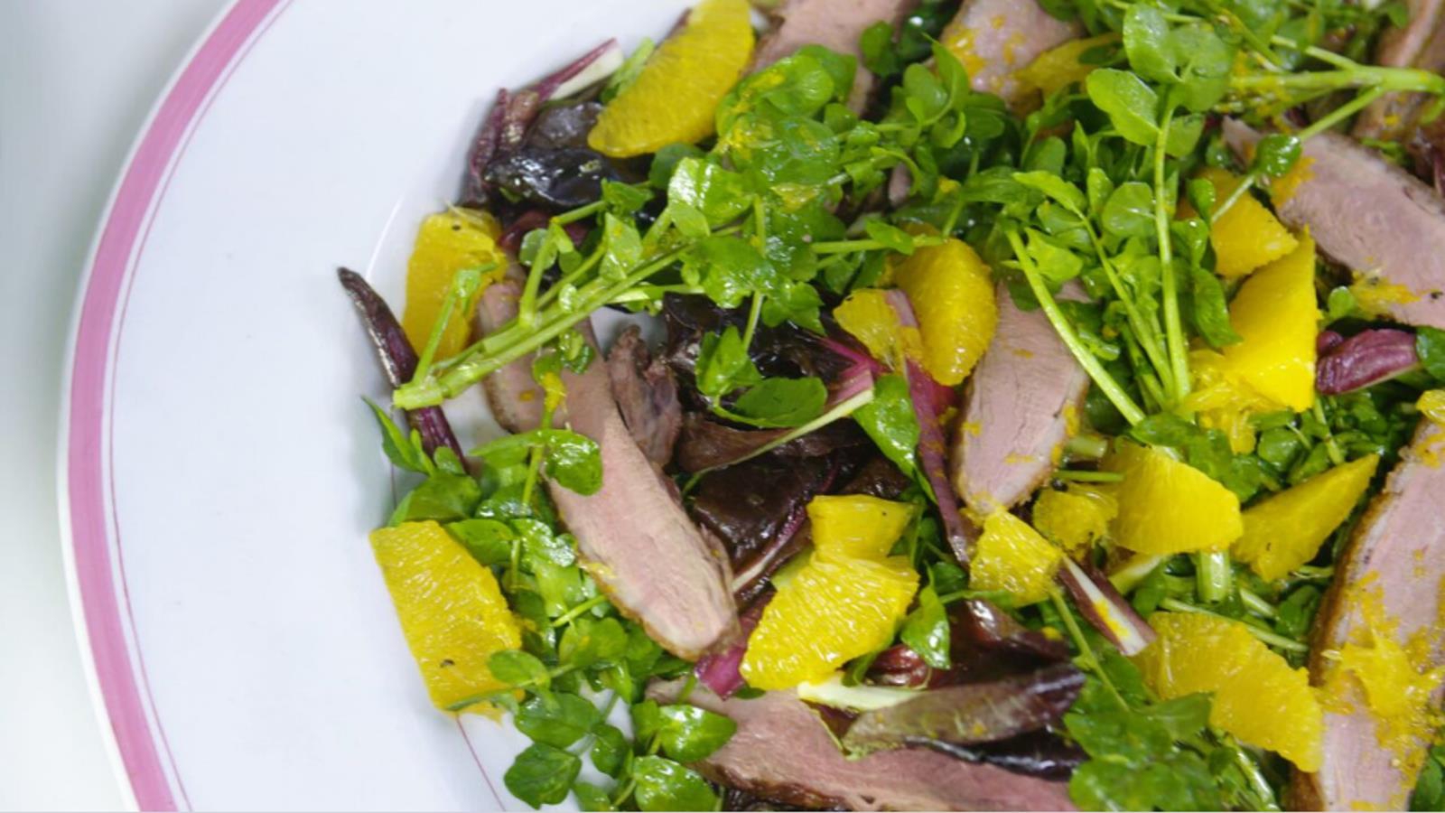 Rory O'Connell's Grilled Duck Breast & Salad