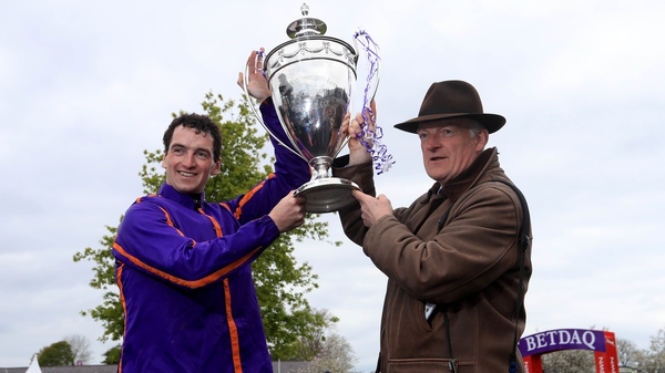 Patrick and Willie Mullins after winning the Punchestown Champion Hurdle.