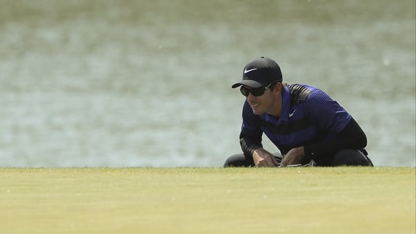 Dylan Frittelli of South Africa leads the Volvo China open after three rounds