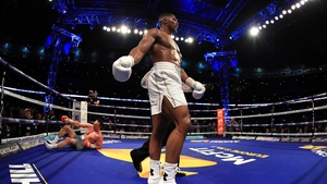 Anthony Joshua secured the victory in the 11th round