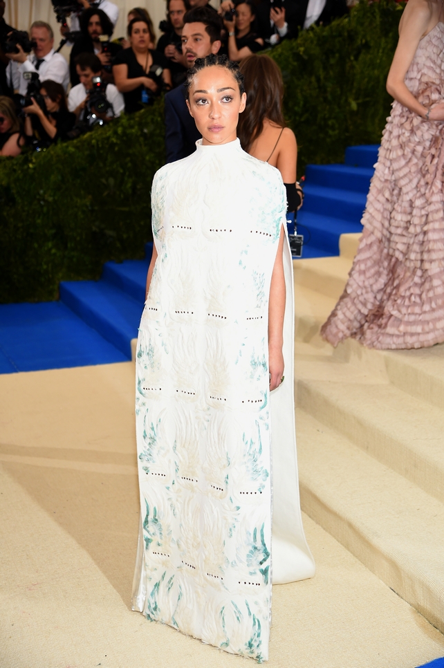 Ruth Negga in Valentino and Tiffany jewelry