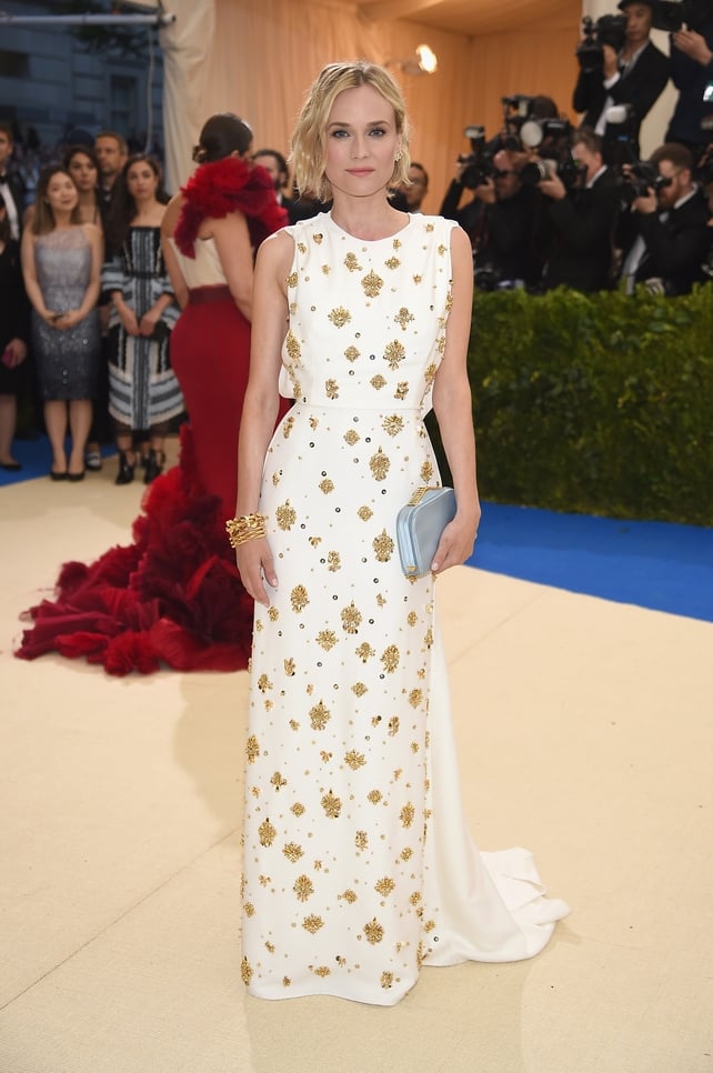 Diane Kruger has so much taste as she proves once again in an embroidered Prada gown.