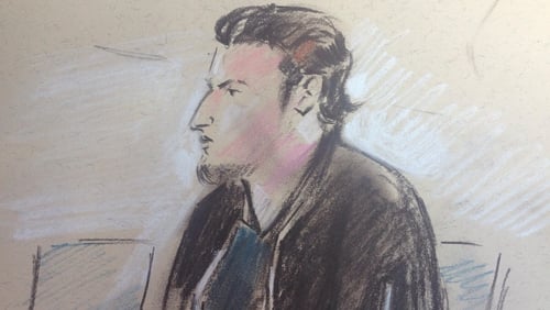 Hassan Bal, who holds an Irish and a British passport, pleaded guilty at Waterford Circuit Court (Artist's impression)