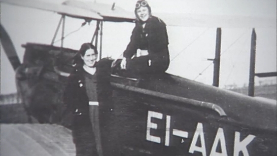 Aviator Katherine Butler (left).