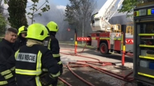 A number of fire units are tackling the blaze
