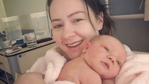 Dee Devlin with Conor Jack McGregor in the Coombe Maternity Hospital, Dublin Pic: @TheNotoriousMMA