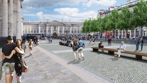 The city council had hoped to have a pedestrian plaza on College Green with a ban on all east-west traffic
