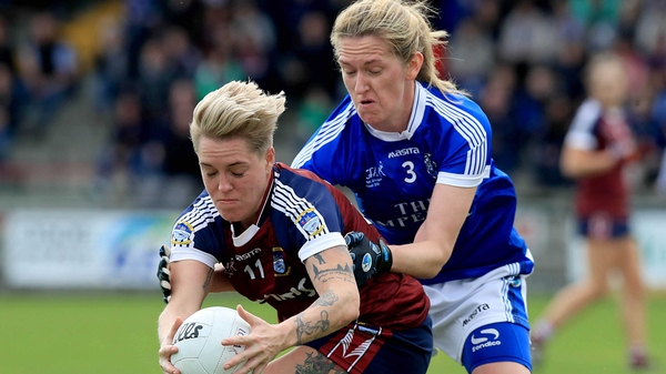 Leona Archibold in possession against Ailish Cornyn