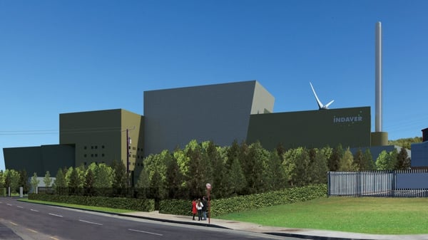 Artist's impression of the proposed Ringaskiddy incinerator development