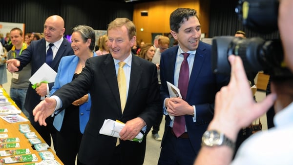 Enda Kenny attending an event in Dublin this morning