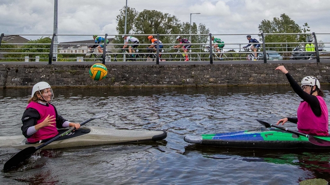 Members of the Kilcock Canoe Polo club send their best wishes from the water