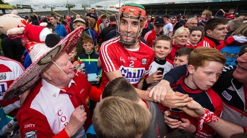 Cork's Stephen McDonnell is swamped by elated fans