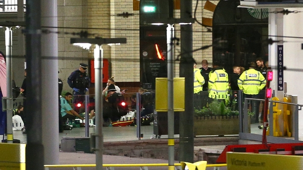 Paramedics treated the injured following the bombing of at Manchester Arena