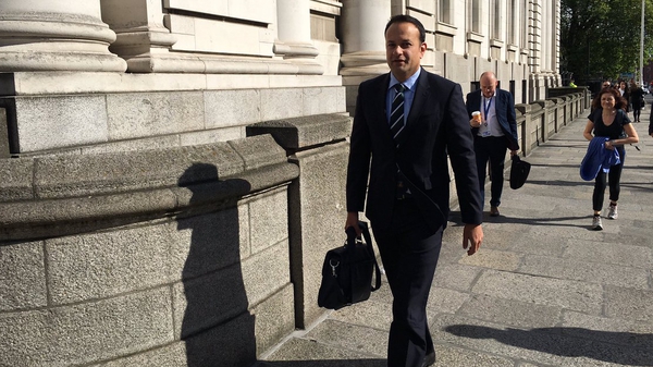 Leo Varadkar arriving at Leinster House this morning