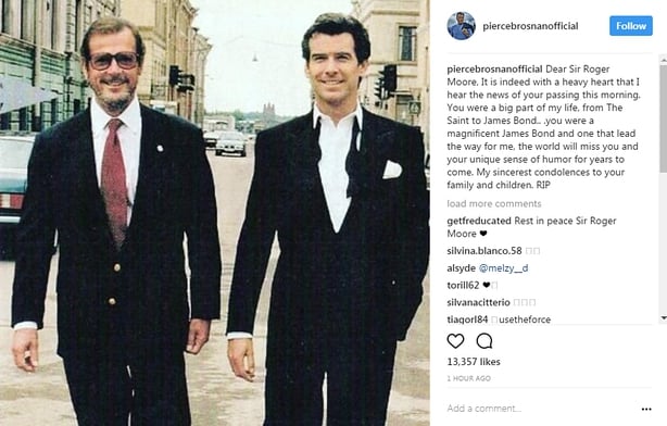 Pierce Brosnan Remembers Magnificent Roger Moore 