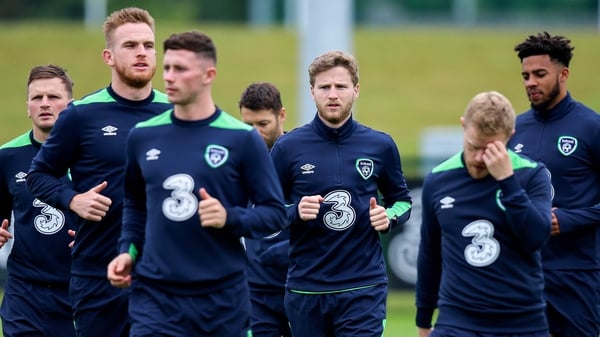 The Republic of Ireland players are put through their paces