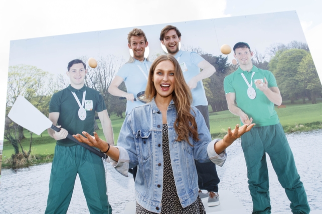 Roz Purcell and Gary & Paul O'Donovan take a break before taking to the Bord Bia stage to promote healthy egg recipes