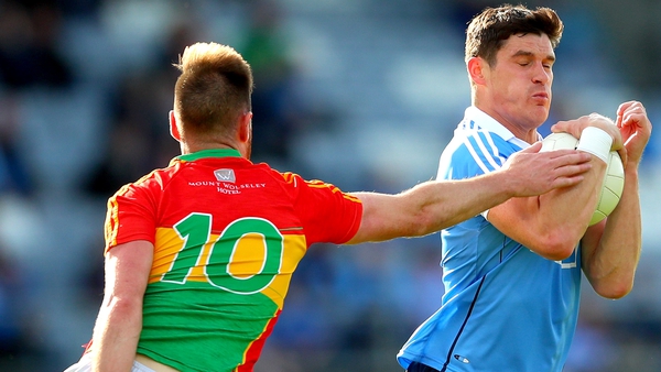 Diarmuid Connolly in action against Carlow in this evening's Leinster quarter-final.