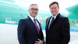 Stobart Air CEO Graeme Buchanan (L) and Deputy CEO Warwick Brady (R)