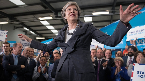 Theresa May on the campaign trail