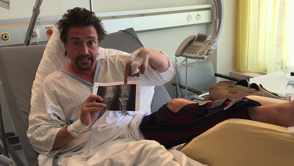 Richard Hammond provided fans with an update from his hospital bed in Switzerland Screengrab: Drivetribe