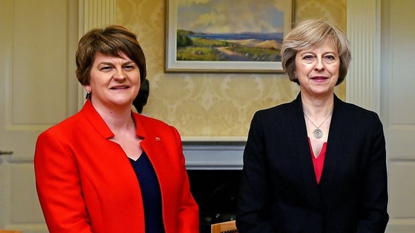 Arlene Foster's party is in negotiations with the Conservatives