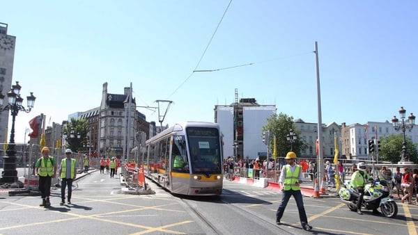 Luas works will cause disruption to traffic in Dublin for up to eight days.
