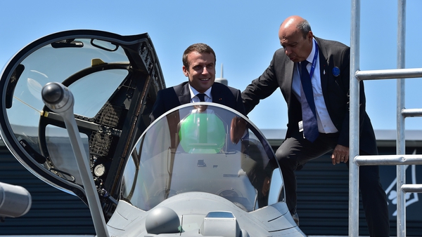 French President Emmanuel Macron opens the Paris Air Show