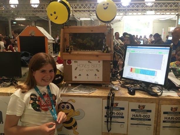 Amy Cunningham and her Buzzy Hive creation