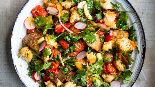 Middle Eastern Chicken & Bread Salad